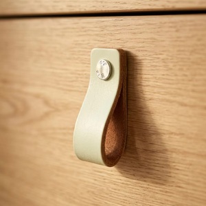 Leather Cabinet Handle Lever Modern Design for Kitchen Wardrobe Dresser & Bathroom Furniture-Durable Finish - Product Image 5