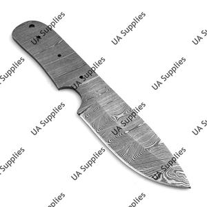 Cuchillo de camping y utilidad de acero de Damasco forjado a mano, afilado como una navaja, 58 HRC, espiga completa, pulido, compatible con OEM/ODM - Product Image 2