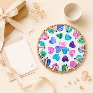Handcrafted Mother of Pearl Mosaic <b>Trivet</b> Custom Round Woven Rattan Coaster Set Premium Sustainable Kitchen Table Mat - Product Image 6