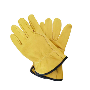 High Quality Leather gloves driver gloves Sheepskin Leather Bicycle Riding Five-<b>Finger</b> Gloves Adjustable Wrist <b>Strap</b> - Product Image 2