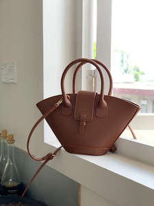 Bolso de Mano de Cuero de Nueva Tendencia, Bolso Tote de Gran Capacidad, Estilo Retro, Bolso Tipo Cubo, Bolso de Hombro de Moda para Mujer - Product Image 5