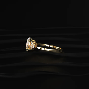 Bague solitaire ovale de 1 carat de qualité supérieure avec diamants ronds d'appoint, bague de fiançailles de luxe, bijoux de mariage pour femmes - Product Image 3