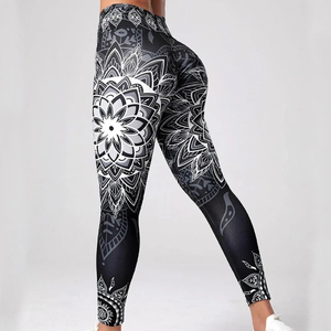 Custom Logo Yoga Gym Wear Women Leggings Sports Wear Compression <b>Tights</b> for Sale Women Legging - Product Image 2