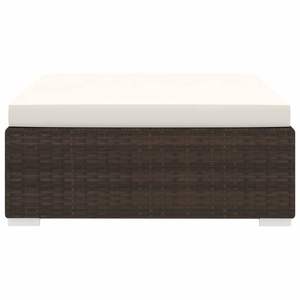 Meubles de patio sectionnels brun poly rotin avec coussin de repose-pieds confortable - Product Image 3