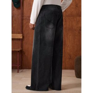 Jean ample en denim noir effet barbe de renard pour homme, tendance moderne, écologique, respirant, léger, taille 28-42, élégant, vintage, mignon - Product Image 3