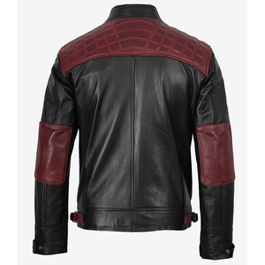 2026 OEM Premium Black & Burgundy Two Tone Cowhide Leather <b>Jackets</b> For Men's High Quality Low MOQ <b>Winter</b> Heated Fashion <b>Jackets</b> - Product Image 2