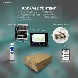 Lámpara Solar para Exteriores Homehop, 50W, LED, Impermeable, Automática, de Pared, para Hogar, Jardín, Balcón, con Control Remoto - Product Image 6