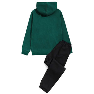 Unisex Solid Cotton/Polyester <b>Lightweight</b> <b>Hoodie</b> Tracksuit Set Casual Hooded Sweatshirt and Jogger Pants - Product Image 6