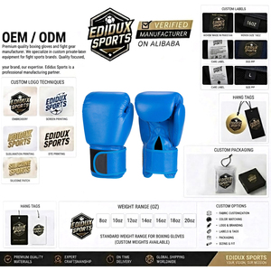 Guantes de Boxeo Profesionales Hechos a Medida en Fábrica, Logotipo y Diseño Personalizados, Guantes de Boxeo Hechos de Cuero Genuino - Product Image 6