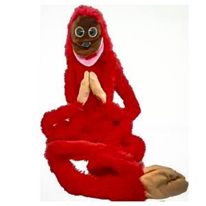 Marioneta de Mono Parlanchín Ventriloquista ROJA - Product Image 1