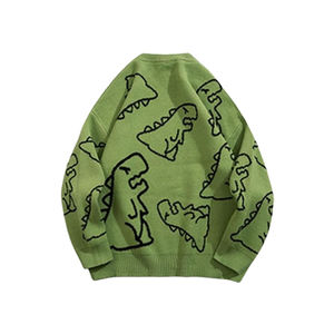 Pull tricoté personnalisable imprimé dessin animé tendance pour homme, manches longues, coupe classique, idéal pour l'automne - Product Image 2