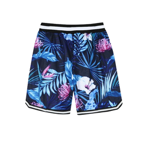 Men's Sublimation <b>Transfer</b> Print Floral Mesh <b>Board</b> Shorts Quick Dry Drawstring Waist Casual Swim Shorts With Pockets - Product Image 2