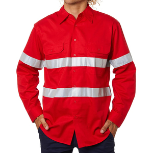 Chemise de travail haute visibilité la plus populaire à manches longues, séchage rapide, pour la construction, avec boutons - Product Image 1