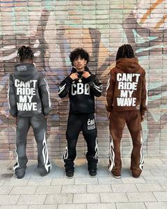 2026 Men's Hooded Tracksuit <b>Set</b> Full Length Sweatshirt Sweatpants Streetwear Regular Fit 100% Cotton Autumn Wear - Product Image 5