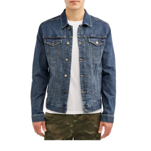 High Quality Factory Direct <b>Custom</b> <b>Denim</b> <b>Jacket</b> for Men Breathable Soft Cotton Fill Vintage Look Winter Casual Embroidery Front - Product Image 6