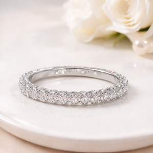 Anillo de Compromiso con Diamante Cultivado en Laboratorio Certificado por SB IGI, Corte Brillante, Oro Blanco Sólido de 10K, Regalo de Boda Moderno Unisex - Product Image 2