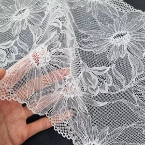 Tela de Encaje Floral Grande para Ropa Interior, 23 cm, Spandex/Nailon, Ligera, Elástica, Calidad Premium Coreana, Elegante, para Vestidos de Novia - Product Image 1