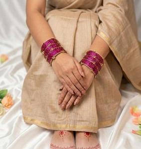 High Quality Indian Bridal <b>Bangle</b> <b>Set</b> Kundan Crystal <b>Bangles</b> Punjabi Kashmiri Churiyan for Wedding Dulhan Small changes occur - Product Image 4