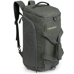 HUSKY SPORTSWEAR High Quality Polyester Convertible <b>Backpack</b> Duffel Zipper Hasp Closure USB Charging Camouflage Anti-Theft - Product Image 1