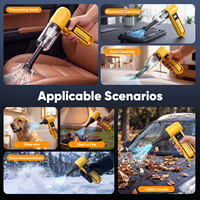 Souffleur d'air électrique portable mini turbo 4000 mAh avec moteur sans balais et batterie pour extérieur, camping-car, voiture, refroidissement, dépoussiérage, cuisine, qualité industrielle