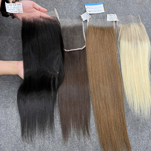 Extensiones de Cabello Humano Virgen Vietnamita de Alta Calidad con Frente de Encaje HD, Cabello Real Natural, Suave, en Varios Colores - Product Image 1