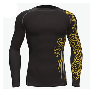 Vente en gros de rashguards à manches longues pour hommes, vêtements de compression pour la gym et le fitness, rashguards à manches longues pour hommes OEM, vêtements de sport à séchage rapide - Product Image 1
