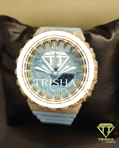 Men Luxury Moissanite <b>Diamond</b> <b>Watch</b> 925 Sterling Silver Fully Iced Out Designer Statement Timepiece - Product Image 2