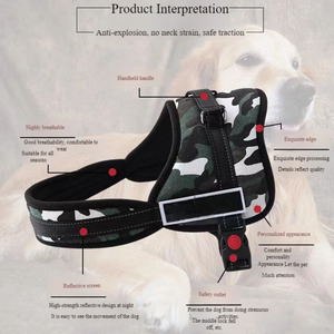 Harnais pour chien réglable de haute qualité, anti-traction, avec fermeture à boucle rembourrée, gilet pour animaux de compagnie pour chiens de petite, moyenne et grande taille, approvisionnement en gros - Product Image 2