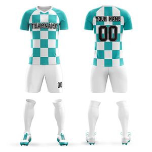 Conjunto de Camiseta de Fútbol Personalizada para Hombre, Verde y Negro, Cuello en V, Manga Corta, Poliéster que Absorbe la Humedad, Nombre del Equipo Impreso - Product Image 4