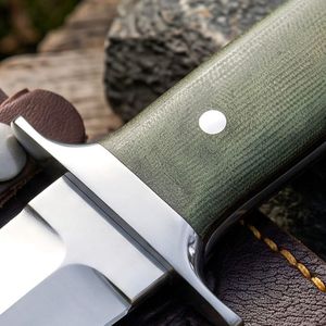 Couteau de chasse à lame fixe artisanal haut de gamme avec manche personnalisé pour les collectionneurs de plein air, fournisseurs d'équipement de camping, vente en gros OEM - Product Image 3