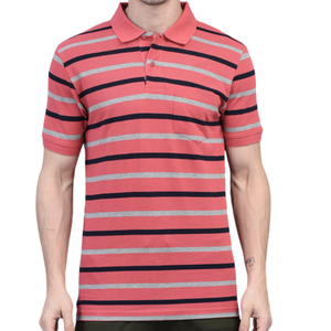 เสื้อโปโลผู้ชายแขนสั้นมีปกสีล้วนปักแฟชั่นสไตล์ธุรกิจใหม่ - Product Image 2