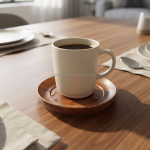 Eco Friendly Handcrafted Solid Wood Round Modern <b>Coaster</b> <b>Drink</b> Cup Mat Table Protector Beverage <b>Coaster</b> Wholesale - Product Image 5