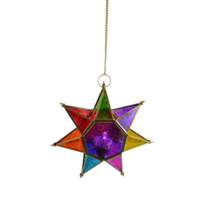 Top Six Designer Handmade Glass Hanging Candle <b>Lantern</b> for <b>Christmas</b> Home Decor Tealight Holder - Product Image 1