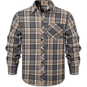 เสื้อเชิ้ตผ้าแฟลนเนลผู้ชายแบบสั่งทำพิเศษ ดีไซน์สวยทันสมัย ขายดี ราคาสมเหตุสมผล น้ำหนักเบา - Product Image 1