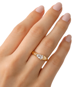 Anillo de compromiso con diamante cultivado en laboratorio de 1 quilate con certificación IGI, corte baguette, en oro sólido de 18 quilates, anillo de boda, anillo de aniversario para mujer - Product Image 6