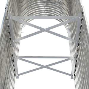 Macetas y jardineras elevadas de acero plateado con recubrimiento en polvo, grandes y duraderas - Product Image 5