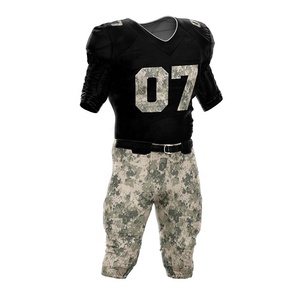 Service OEM Prêt à Expédier Maillots et Uniformes de Football Américain Personnalisés en Polyester Col en V Manches Courtes Unisexe - Product Image 2