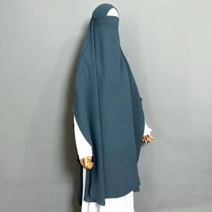 Safamedina Hijab Khimar Français Traditionnel Musulman Élégant et Modeste en Polyester Crincle Airflow à Manches Longues pour Femmes - Product Image 6