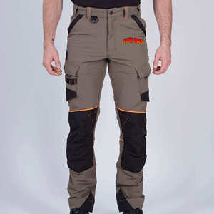 Pantalon de travail RICSA INTERNATIONAL pour homme, gris et noir, en polyester, certifié CE, réfléchissant, plusieurs poches, résistant à l'abrasion, cargo - Product Image 1