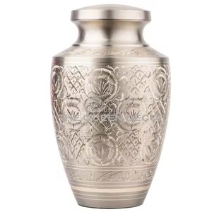 Nouvelle Urne Funéraire Moderne en Aluminium pour Cendres, Vase de Sol de Luxe, Tendance Indienne - Product Image 1