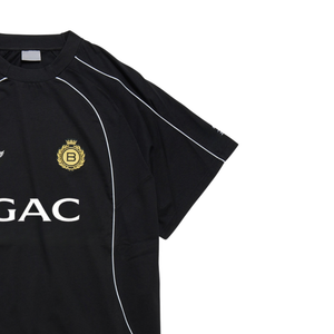 Maillot de football à manches courtes, col ras du cou, imprimé numéro 10, noir, 100 % polyester, séchage rapide, pour équipe - Product Image 3