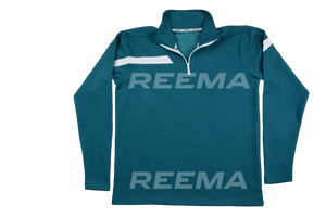 Teal Fleece Polyester <b>Lightweight</b> Shirt Long Sleeve Stripes Stand Collar Zipper Closure Regular Fit Unisex Adult <b>Summer</b> Autumn - Product Image 2