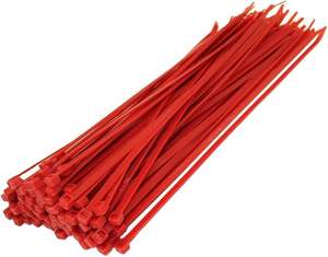 Bridas de nailon resistentes a la intemperie, 200mm X 7,6mm, rojas con función de autobloqueo - Product Image 2