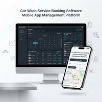 Logiciel de réservation de lavage de voitures, développement d'applications mobiles, planification automatisée, gestion des clients, alertes push pour Android, iOS et Web