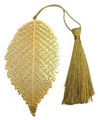 Leaf Shape Metal <b>Bookmark</b> with Tassel Pendant Charm Elegant Page Marker for Books Journals School Supplies - Product Image 5
