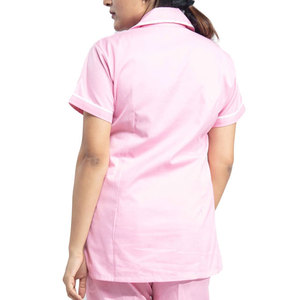 New Design Hot Selling Multi Pockets Longline Nursing Wear Suit Fashion Wear Custom Plain Short Sleeve Women's <b>Scrub</b> Suits - Product Image 6