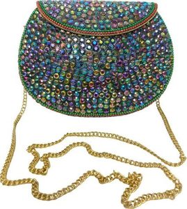 Bolso de Mano Vintage - Diseño de Mosaico de Metal, Piedras y Conchas - Bolso Hecho a Mano para Mujer - Product Image 1
