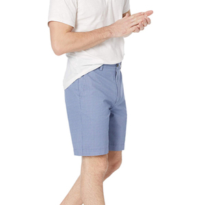 Shorts Bermuda décontractés pour hommes, blancs, 100 % coton, à cordon de serrage, taille mi-haute, respirants, tricotés, extensibles dans les quatre sens - Product Image 1