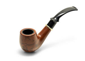 Pipe à tabac en bois de rose de luxe faite à la main, type courbé, givrée avec logo personnalisable, accessoires et coffret cadeau par S a and SONS - Product Image 4