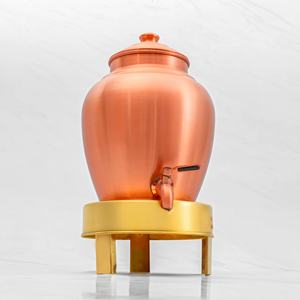 100% <b>Copper</b> Eco-Friendly Bar <b>Accessories</b> Water Dispenser Large Capacity Beverage Pitcher Lid Modern Finish <b>Home</b> Wedding - Product Image 1